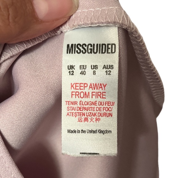 Missguided Women’s Square Neck Mini Dress Size 8 - Picture 5 of 6